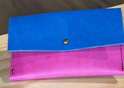 Leather Button Wallet
