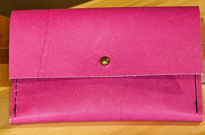 Leather Button Wallet