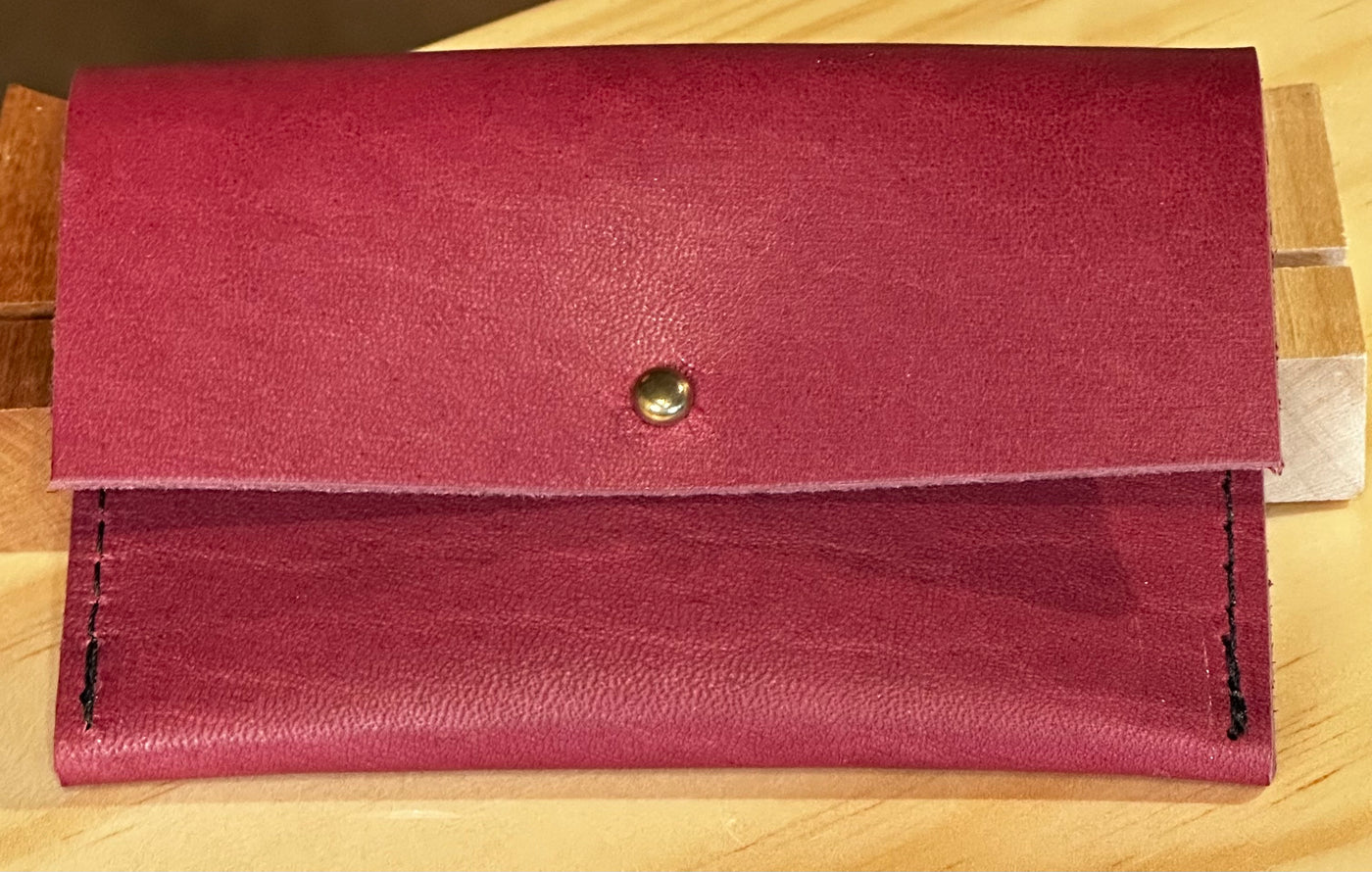 Leather Button Wallet