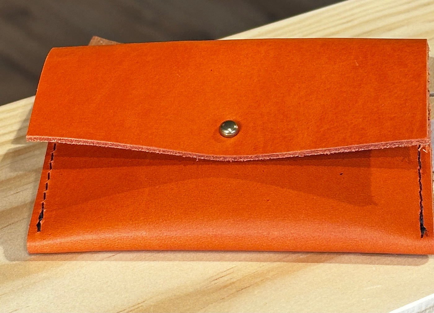 Leather Button Wallet