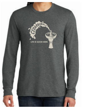 Cedarbubble unisex charcoal heather triblend long sleeve tee