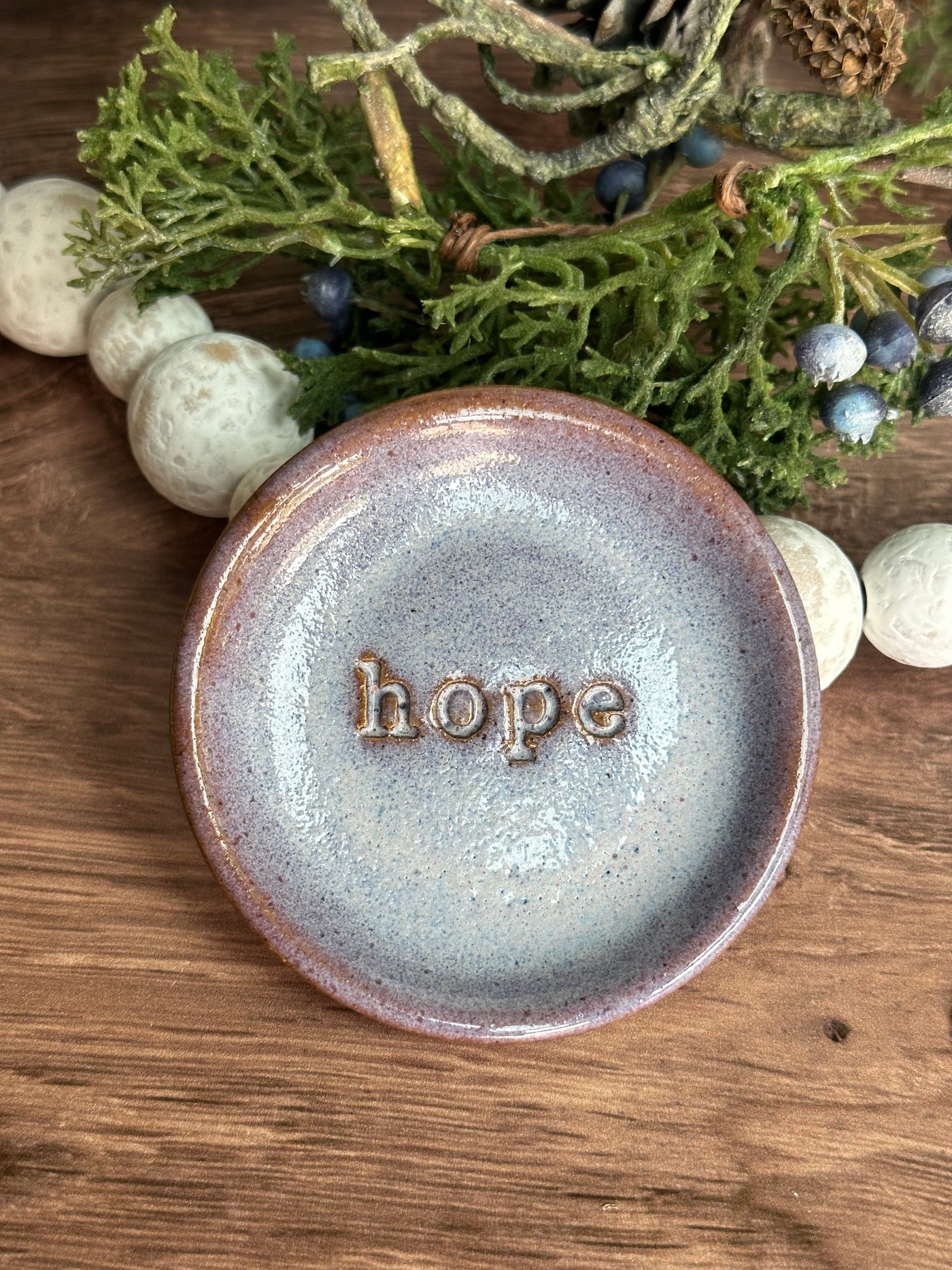 Lavender ceramic hope wish dish