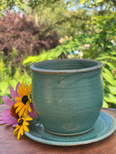 Hand-thrown Planter and saucer