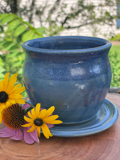 Hand-thrown Planter and saucer