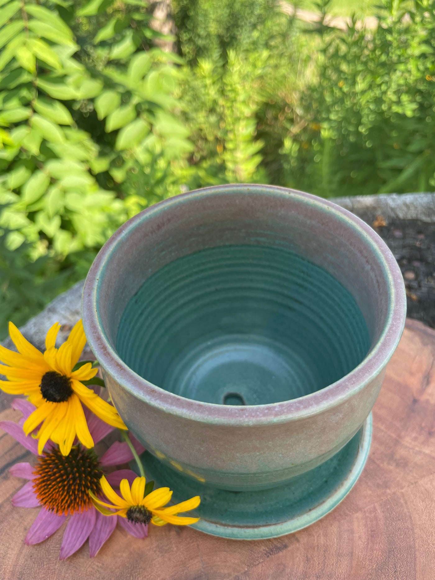 Hand-thrown Planter and saucer