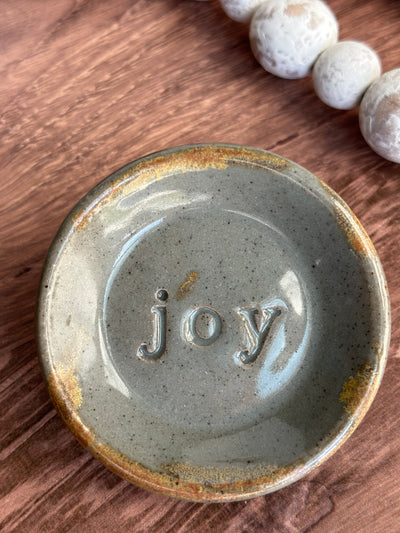 grey ceramic joy wish dish