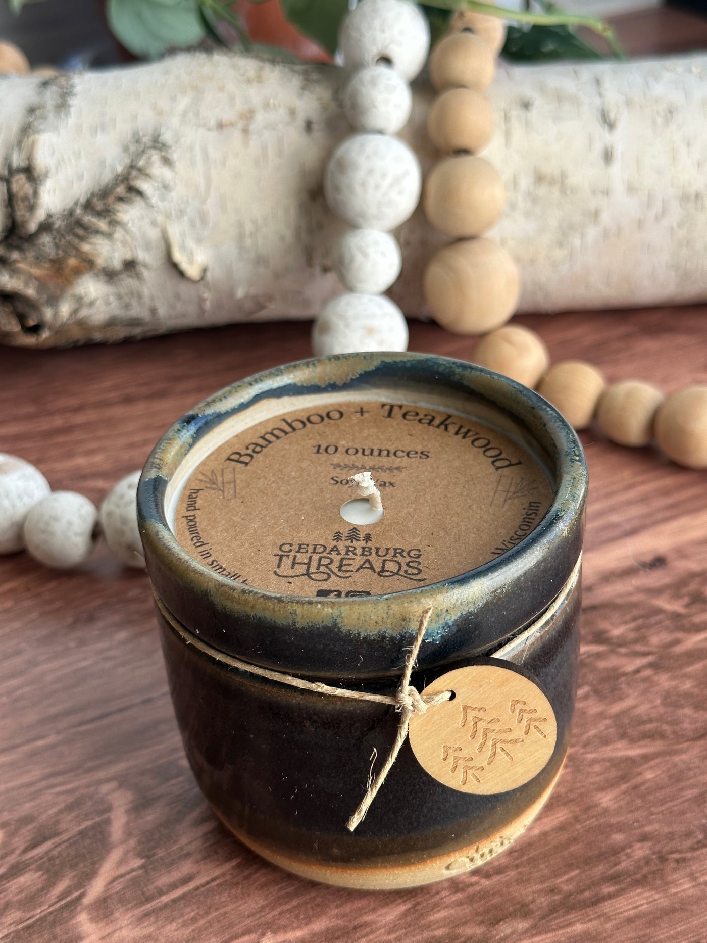 Bamboo + Teakwood Soy Candle-Local Delivery