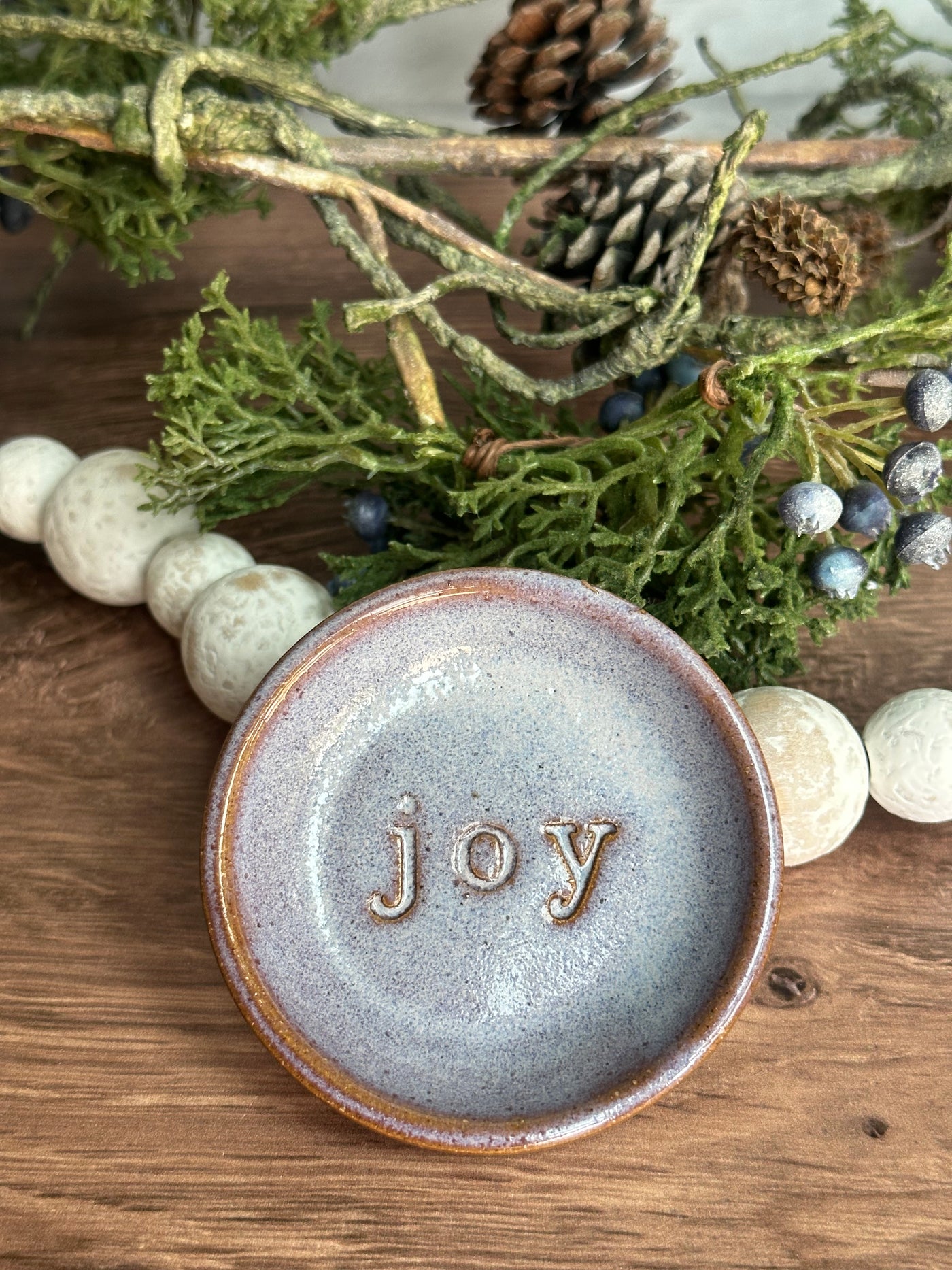 Lavender ceramic joy wish dish