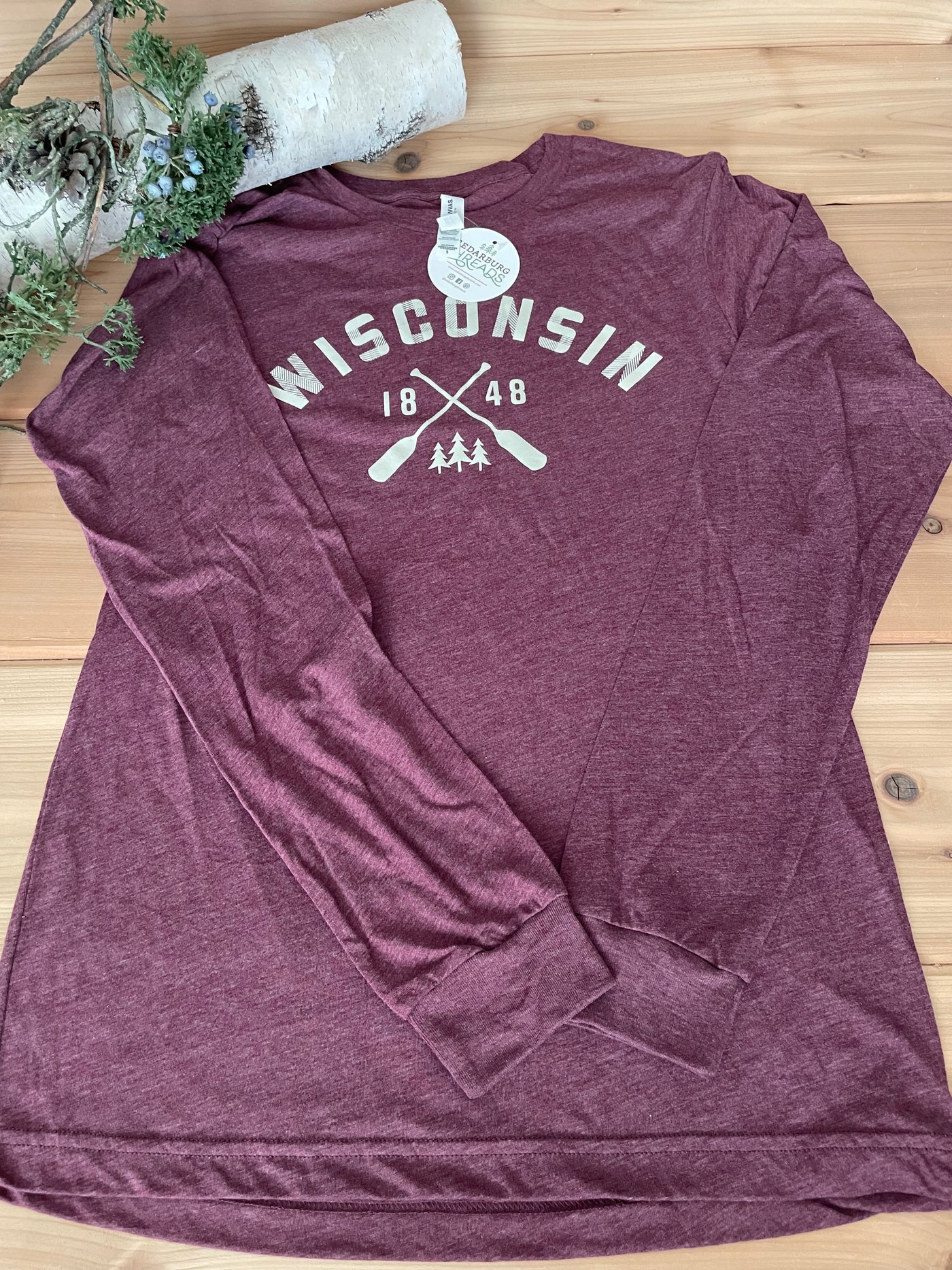 Wisconsin Paddle Long Sleeve Unisex Tee-Local Delivery