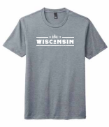 Flint Blue Heather Wisconsin 1848 unisex short sleeve t-shirt