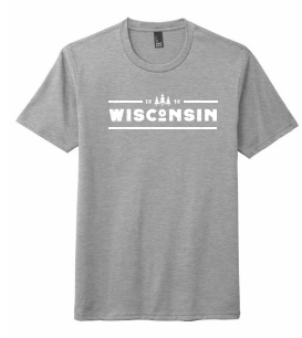 Grey Wisconsin 1848 unisex short sleeve t-shirt