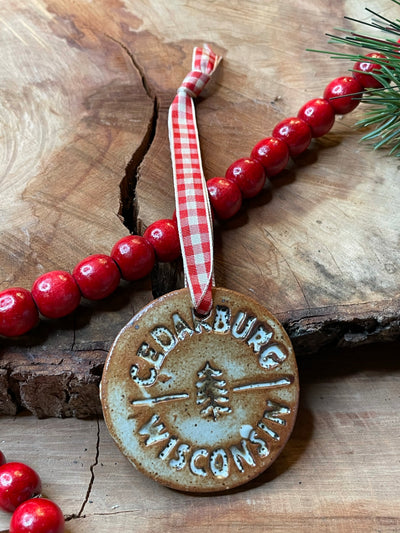 Cedarburg/Wisconsin/Tree Handmade Ceramic Ornament