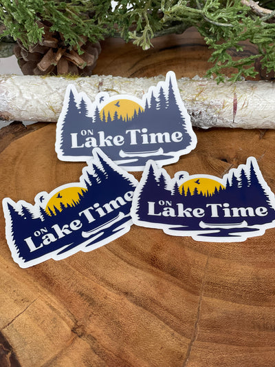 On Lake Time Vinyl Sticker - Local Delivery