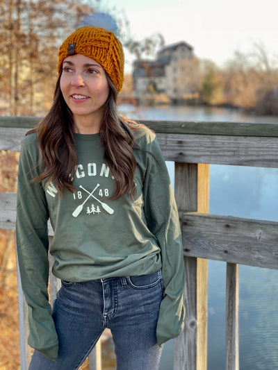 Wisconsin Paddle Long Sleeve Unisex Tee-Local Delivery