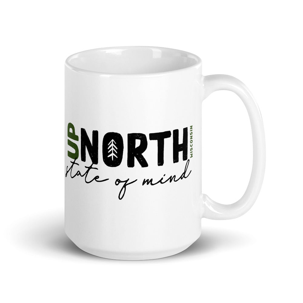 Up North State of Mind Script Ceramic Mug